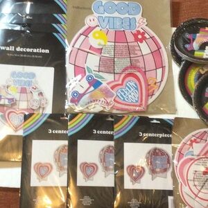Good Vibes Party Decoration Set - Pink and Blue